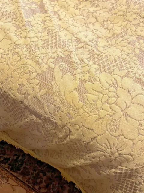 MCM Twin Bedspread with Yellow and Brown with Yellow Fringe By My Morgan Jones