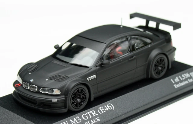 BMW M3 GTR E46 Year 2001 Homologation In Matte Black, Minichamps Model ...