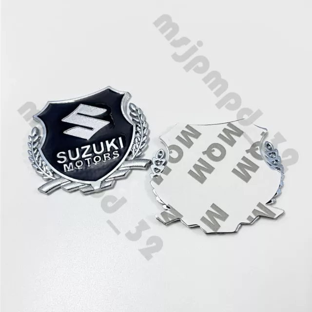 2x 54MM Auto 3D Ornamente Silber Abzeichen Side Emblem Aufkleber Für SUZUKI Logo