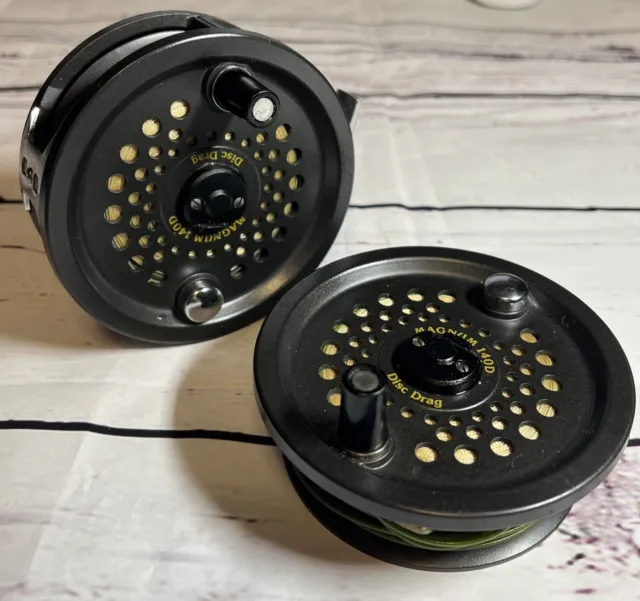 BFR MAGNUM 140D Disc Drag Trout Salmon Fly Fishing Reel & S Spool