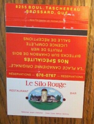 Restaurant Bar 40 Strikes Matchbook Matchcover: Silo Rouge (Brossard, Quebec) E9