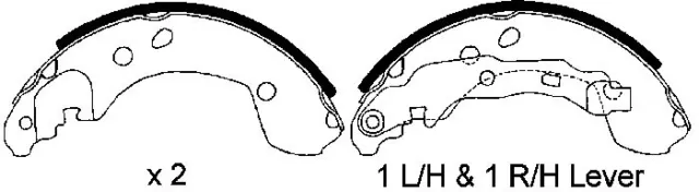 Rear Brake Shoes to Fit: Nissan Micra 03-11, Micra C+C 05-09, Nissan Note 06-,