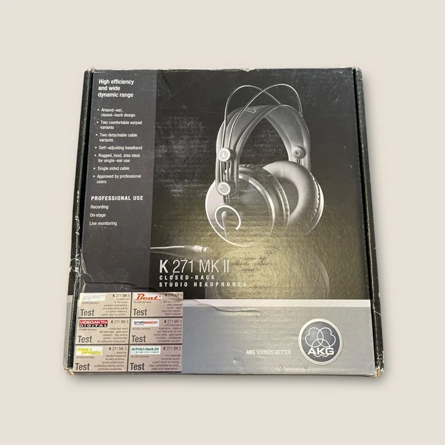 AKG K271 MKII Black High-Efficiency Over Ear Closed-Back Wired