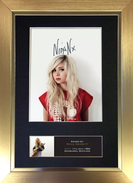 NINA NESBITT Signed Mounted Reproduction Autograph Photo Prints A4 424 3