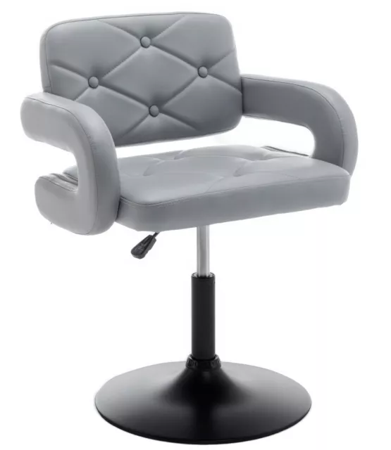 Millies GREY Beauty Salon Chair Barber Hairdressing Hair Cut PU Leather Modern