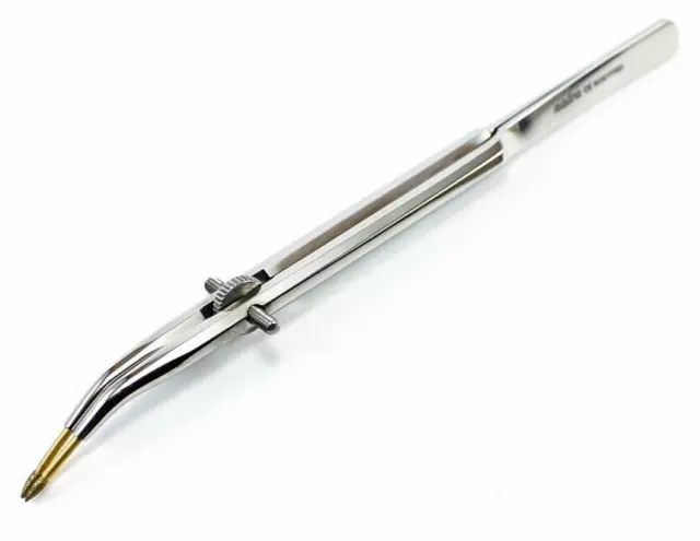 Tele Poignée Céramique Kronen Pincette Courbé Pince Support Diamant Dental 15 CM