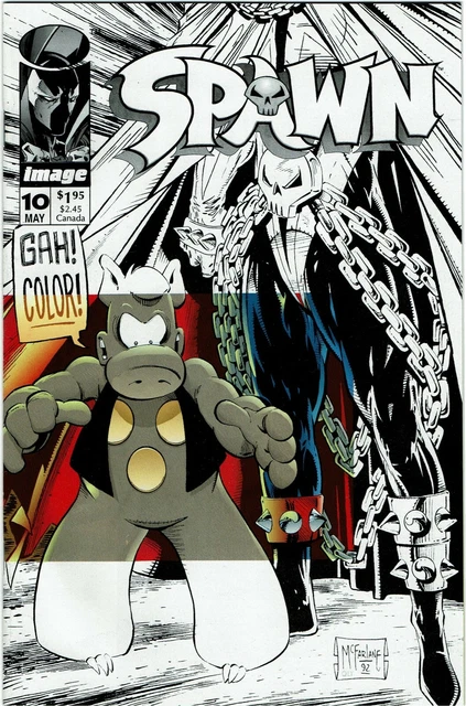 SPAWN #10 CROSSING OVER, Image Comics 1993 First Printing Pristine VG+ boarded