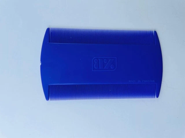 Blue Double Sided Nit Comb Head Lice Detection pet dog cat flea pine para piojos 3