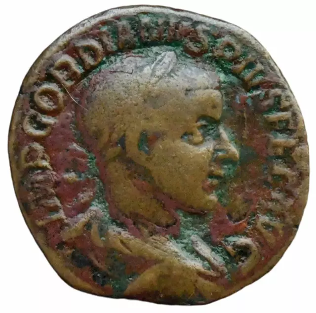 AUTHENTIC GORDIAN III ROMAN SESTERTIUS COIN - XF CONDITION - AE 30mm 17GR