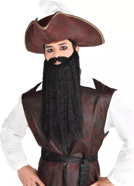 Long Plush Pirate Beard and Moustache Children's Wig Halloween Costume