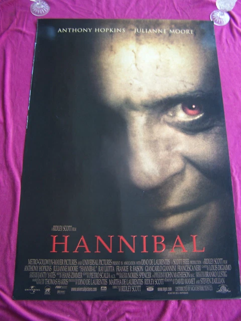 NEAR MINT- 2001 Movie poster, HANNIBAL" w/ Anthony Hopkins/Julienne Moore