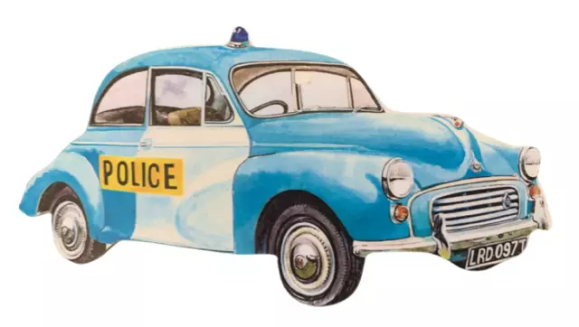 Morris Minor Police Car Plaque - Morris Minor Plaque - Police Cars WT23-P