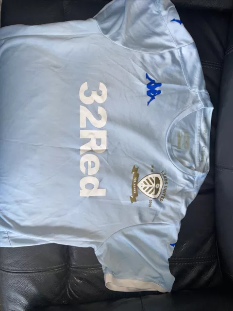 LEEDS UNITED CENTENARY Shirt Light Blue As Shown Rare XL 90.00