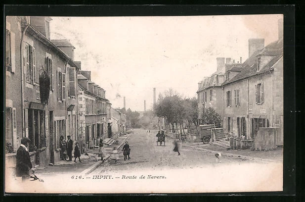 CPA Imphy, Route de Nevers 1904