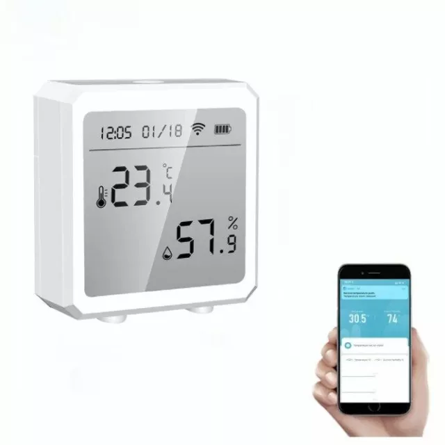 Termometro Igrometro Wifi Smart Temperatura Sensore Umidità Misuratore  Alexa