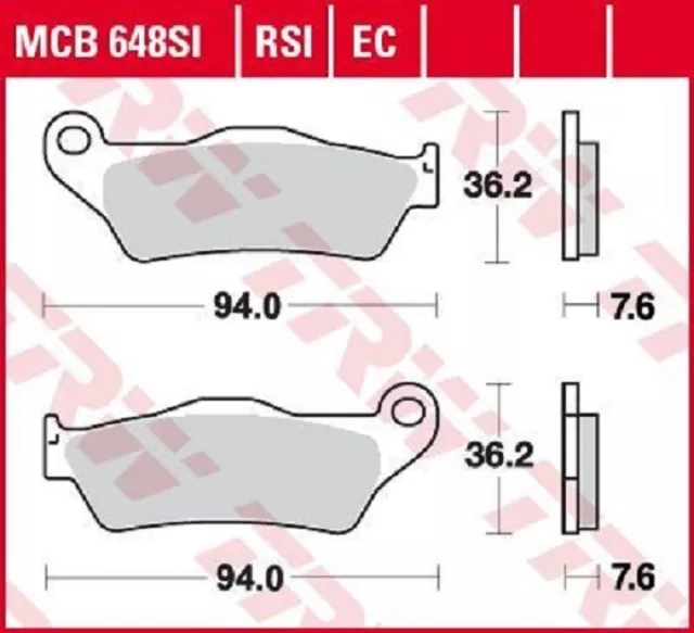 TRW-Lucas  Bremsbelag Bremsbeläge Sinter SI offroad MCB648SI BMW Ducati KTM 2