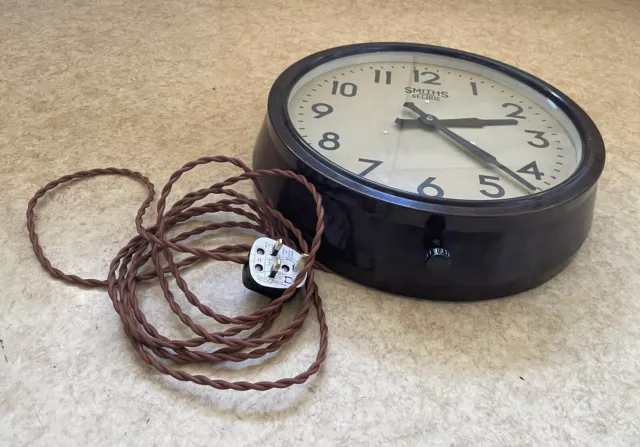 SMITH (SMITHS) SECTRIC CLOCK (12" DIAL). 1930's