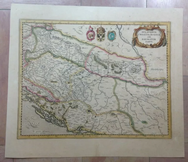 Balkans 1639 Gerard Mercator/Jodocus Hondius Large Antique Engraved Map