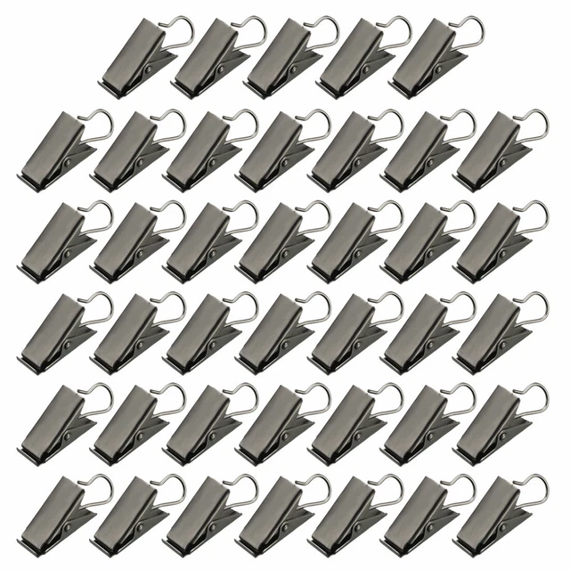 Curtain Clip Hook Set Clips for Photo Home Decoration 1.02"*0.47" 40 Pack Black