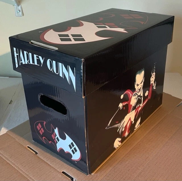 NECA short box Harley Quinn graphics Alex Ross art