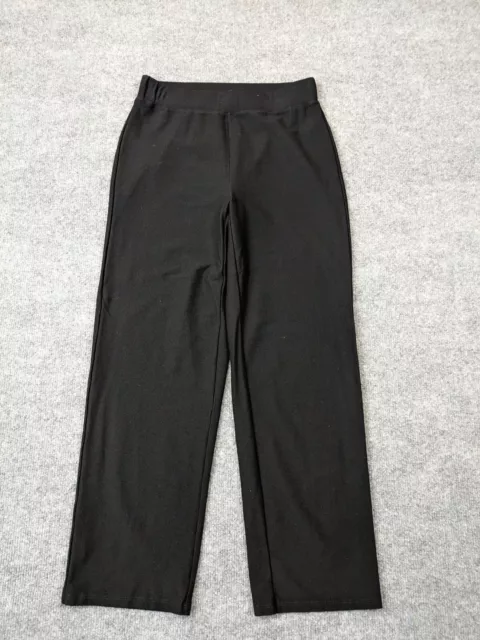 Eileen Fisher XXS High-Waist Slim Washable Stretch Crepe Crop USA Pant Black