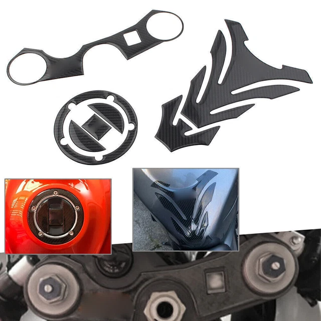 Protector 3D Decal Gas Tank Pad Stickers For GSXR 1000 750 600 Real Carbon Fiber