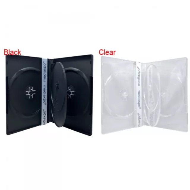 STANDARD Quad 4 Disc DVD Cases 14MM (4 DVD) Lot