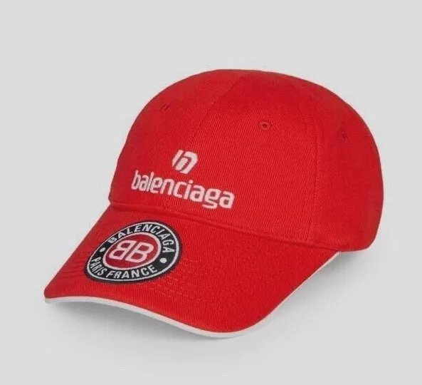 Balenciaga Logo Sports Cap Red Size L Brand New & Authentic