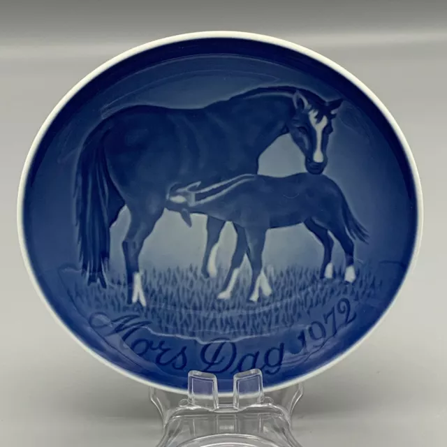 1972 Mothers Day Plate Mors Dag Horse and Colt Bing and Grondahl Mare and Foal