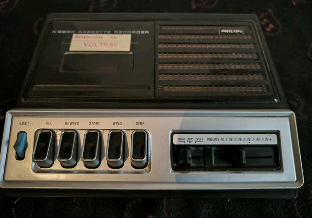 Magnétophone à Cassettes Vintage Philips N 2205 - Fonctionnel, Bonne Condition