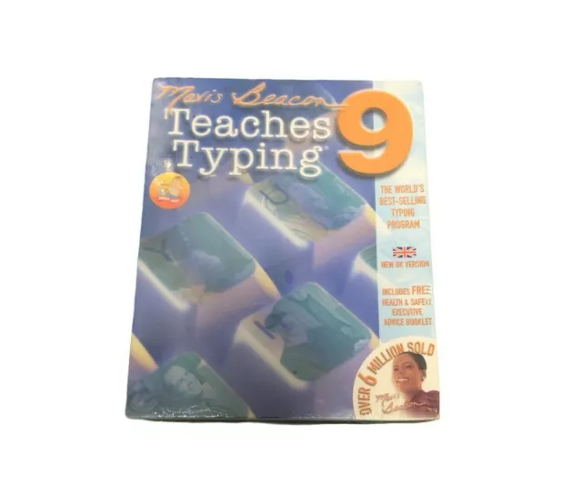 Mavis Beacon Teaches Typing 9 versione retrò UK nuovo in scatola e sigillato