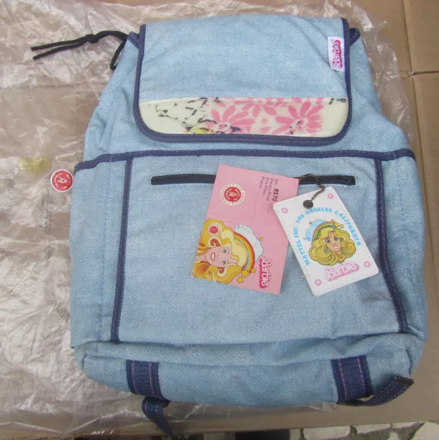 BARBIE SUPERSTAR CARTELLA Zaino Scuola Mai Usata anni 80 vintage