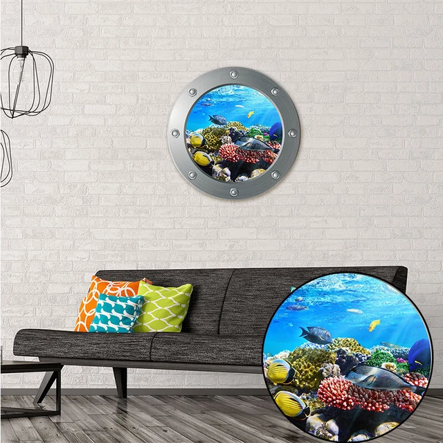 Adesivo da parete sticker da parete 3D finestra fai da te arte animali adesivo decorazione casa # Au E