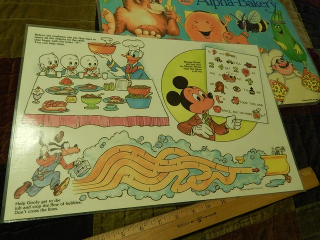 Table Countertop Placemats {LOT of 3} Disney + '88 Alpha-Bakery + Winery Chef 3