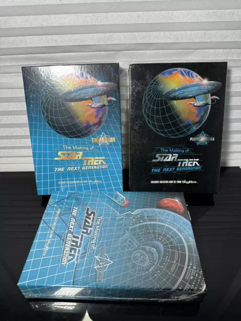 3 THE MAKING OF STAR TREK THE NEXT GENERATION Unopened Gold Platinum & Reg Boxes