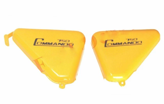 For Norton Commando 750 Tool Box Oil Tank Side Panel Steel Yellow Painted