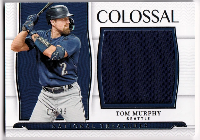 TOM MURPHY 2022 National Treasures Colossal JUMBO JERSEY SEATTLE MARINERS 4/99