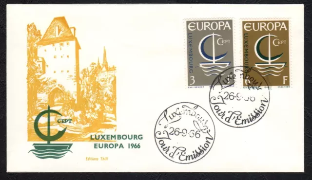 LUSSEMBURGO 1966 FDC Europa CEPT