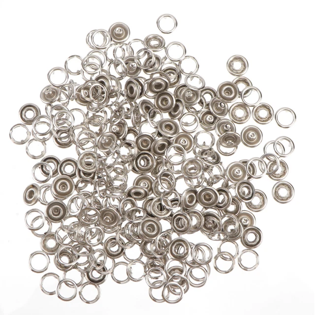 100 Pcs Boucles Creuses À Cinq Griffes Boutons-pression En Métal Enfant Outil