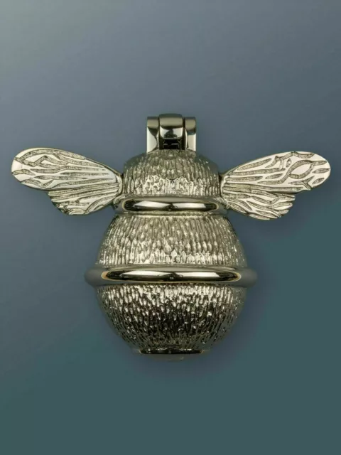 MATERIAL VARIOUS FINISHES BUMBLE BEE DOOR KNOCKER, SOLID BRASS Plated Gift Style