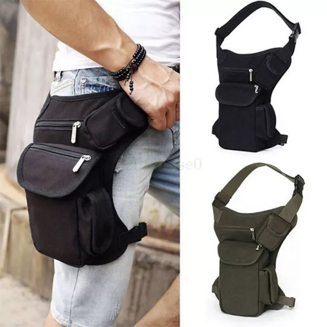 Mens Waist Drop Leg Thigh Bag Tactical Outdoor Hip Belt Fanny Utility Pack Pouch