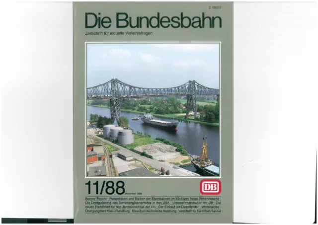La Bundesbahn DB Rivista Novembre 1988 11/88 1609-14-37