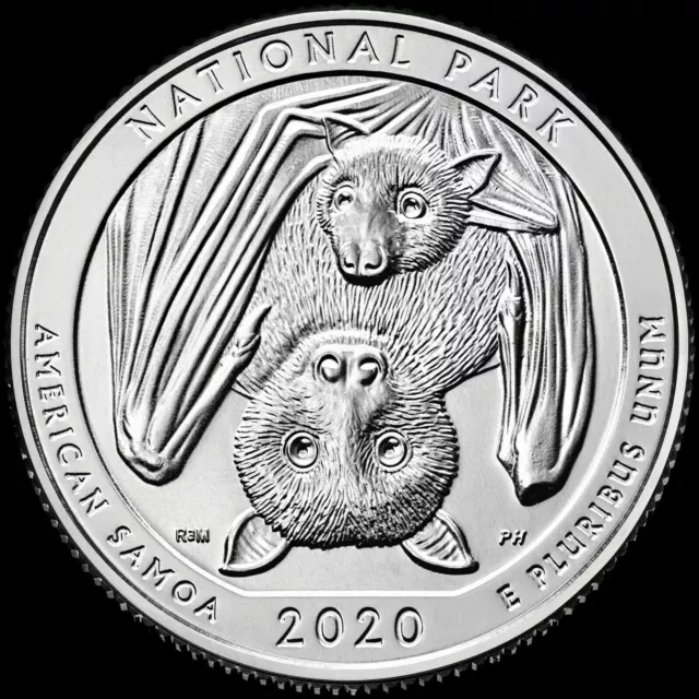 A 2020 S American Samoa "National Park" Quarter US "Brilliant Uncirculated" ATB