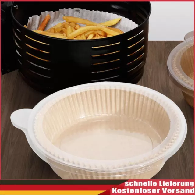 BLOOOK 100 St?ck Air Fryer Pergamentpapier, Luftfritteuse Pergamentpapier, Backp