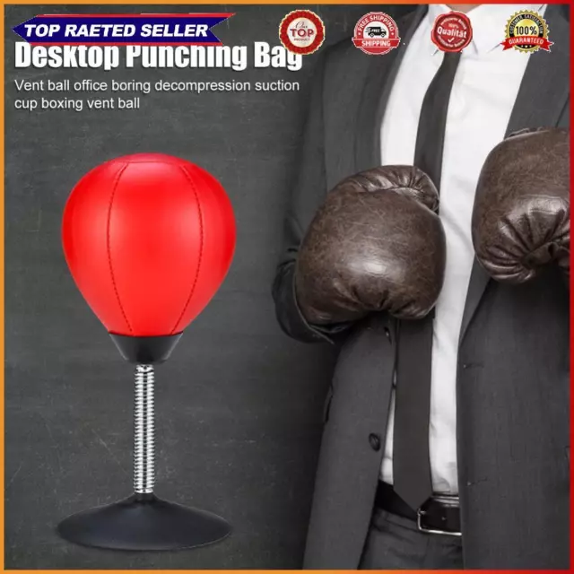 Suction Cup Boxing Ball PU Standing Punch Bag Anti-Stress for Wall Desktop