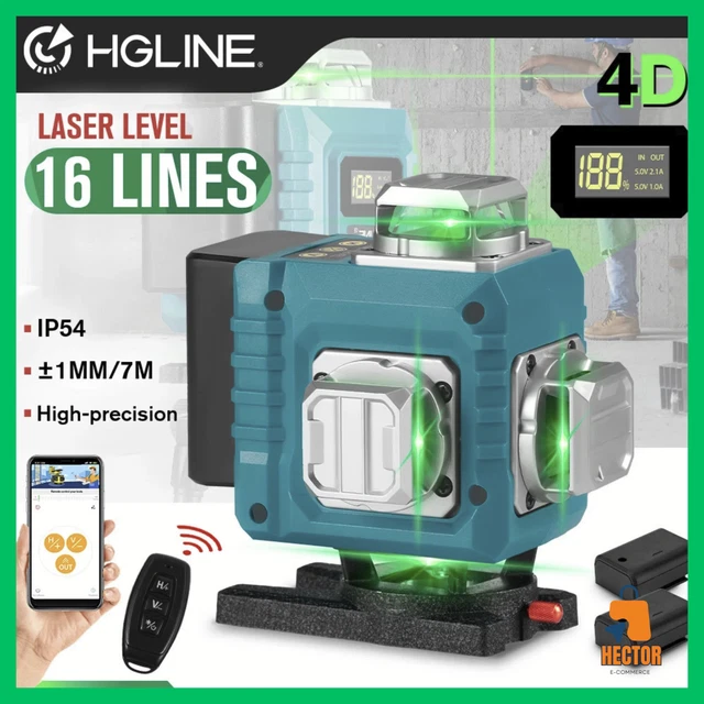 Niveau Laser 360 Autonivelant, Niveau Laser Vert 16 Lignes Horizontal Et Verticale Laser Chantier Pour La D G 849195
