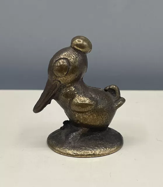 Alte Massive Bronze Figur Ente Walter Bosse Alt Miniatur Baller Gluttöter Ära