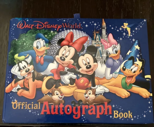 Walt Disney World WDW Official Autograph Book Mickey Minnie Epcot Blue