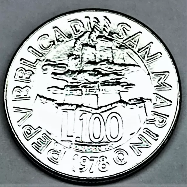 San Marino 100 Lire 1978 - F.A.O. Welt-Ernährungstag - Stgl /unc + MDM-Info-Card