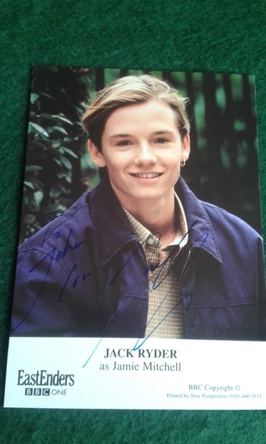 Jack Ryder,Jamie Mitchell  Eastenders Hand Signed Autograph Fan Cast Photo Card